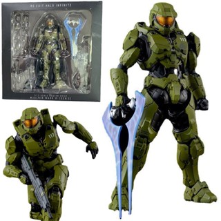 [พร้อมส่ง] โมเดลตุ๊กตาฟิกเกอร์ HALO 5 Master Chief HALO Unlimited 1/12 ขยับได้ สําหรับตกแต่งบ้าน RCGQ