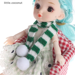 [little.coconut] ผ้าพันคอ ผ้าถักนิตติ้ง ขนาดเล็ก สําหรับตกแต่งบ้านตุ๊กตา เทศกาลคริสต์มาส 5 ชิ้น