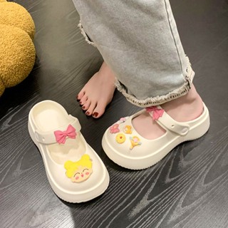 SELINE  รองเท้าแตะ รองเท้าแตะผู้หญิง crocs รองเท้าหัวโต รองเท้าผู้หญิง รองเท้าใส่ในบ้าน รองเท้าแตะผู้หญิงแฟชั่น ทันสมัย Chic สไตล์เกาหลี ทันสมัย B91H0BW 37Z230910