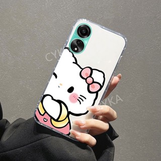 ขายดี เคสโทรศัพท์มือถือแบบนิ่ม ใส กันกระแทก ลายการ์ตูนน่ารัก แฟชั่น สําหรับ OPPO A38 A58 A78 NFC 4G 5G A78 4G