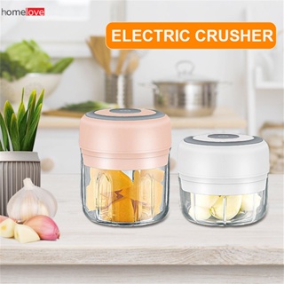 ที่บดกระเทียมไฟฟ้า Mini Crusher Chopper เครื่องบดสับอาหารไฟฟ้า ชาร์จ USB อาหารขนาดเล็ก กระเทียม เครื่องบดผัก Chopper Mincer Crusher homelove