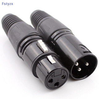 Fstyzx สายเคเบิลเชื่อมต่อไมโครโฟน XLR 3 Pin Male &amp; Female 1 คู่