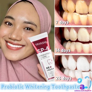 ฟันไวท์เทนนิ่ง Whitening Tooth Sp4 Yayashi Probiotic Toothpaste Original Whitening Toothpaste Bleach Tooth Fresh Breath AUBESSTECHSTORE