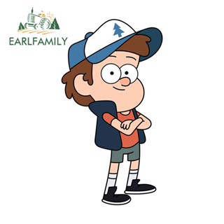 Earlfamily สติกเกอร์ ลาย Gravity Falls ขนาด 13 ซม. x 7.1 ซม. สําหรับติดตกแต่งกระจกรถยนต์ รถบรรทุก