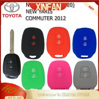 Xinfan TOYOTA VIOS 2013 /COMMUTER 2012 เคสกุญแจรีโมท ซิลิโคน (2 ปุ่ม) เคสกุญแจรีโมท ซิลิโคน เคสกุญแจ ป้องกันรอยขีดข่วน ยางหนา