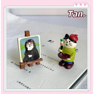 จิตรกรแมวน่ารัก ขนาดเล็ก สไตล์ญี่ปุ่น สําหรับตกแต่งโต๊ะ