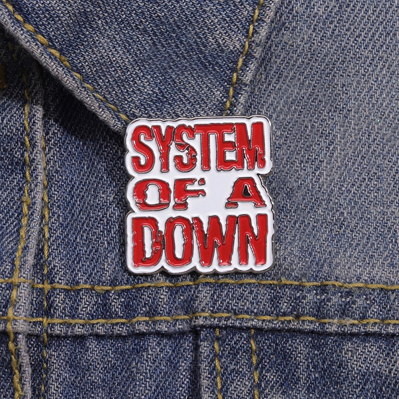 เข็มกลัด รูปวงร็อค Degenerate System Rock สําหรับติดกระเป๋าเป้สะพายหลัง