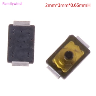 Familywind&gt; สวิตช์ปุ่มกดไมโคร SMD 2 Pin ขนาดเล็ก 2*3*H0.65 มม. สําหรับกล้องโทรศัพท์มือถือ 10 ชิ้น