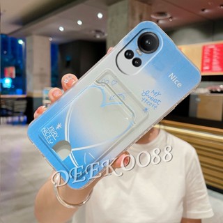 เคสโทรศัพท์มือถือแบบนิ่ม TPU พร้อมช่องใส่บัตร สําหรับ OPPO Reno10 Pro Plus Pro+ Reno8 T Z A96 A78 A77S A77 A76 A57 A17K A17 5G 4G 2023 Reno 10 10Pro 8 8T 8Z