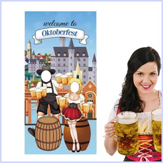 Oktoberfest แบนเนอร์ผ้า ขนาดใหญ่ 6 X 3.3 ฟุต สําหรับตกแต่งพื้นหลังประตูภาพถ่าย