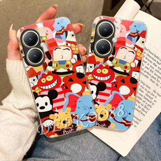 ใหม่ เคสโทรศัพท์มือถือ TPU นิ่ม ปิดด้านหลัง ลายการ์ตูนช้างน่ารัก สีแดง สําหรับ VIVOY27 4G 5G VIVO Y27 2023