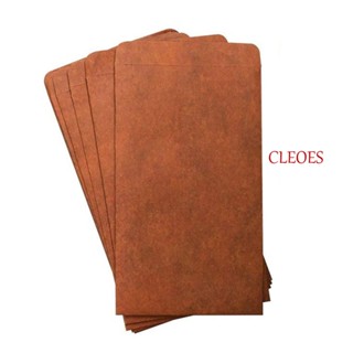 Cleoes ซองจดหมาย โปสการ์ด ลายตัวอักษร สีน้ําตาล สไตล์วินเทจ สร้างสรรค์ DIY สําหรับตกแต่งซองจดหมาย