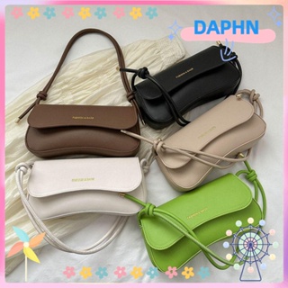 Daphs กระเป๋าสะพายไหล่ กระเป๋าถือ หนัง PU สีพื้น แฟชั่นสําหรับสตรี เหมาะกับการเดินทาง