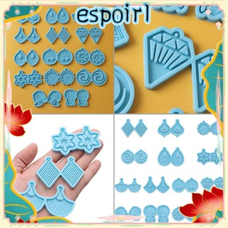 Espo แม่พิมพ์ซิลิโคน สําหรับทําต่างหู จี้พวงกุญแจ DIY