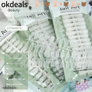 OKDEALS เล็บปลอม ทรงสี่เหลี่ยม อุปกรณ์เสริม สําหรับตกแต่งเล็บ 300 ชิ้น