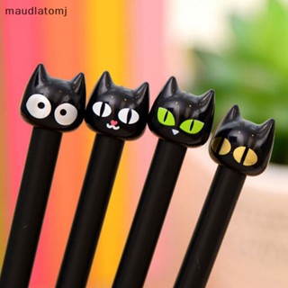 Maud ปากกาเจล ลายแมวน่ารัก สีดํา 0.5 มม. 4 ชิ้น