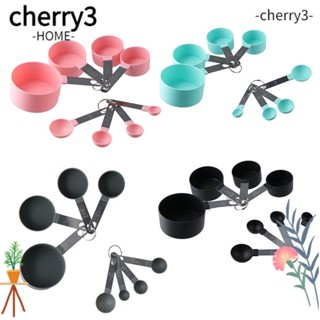 Cherry3 ชุดถ้วยตวง ช้อนโต๊ะ สเตนเลส ด้ามจับแม่นยํา สําหรับห้องครัว