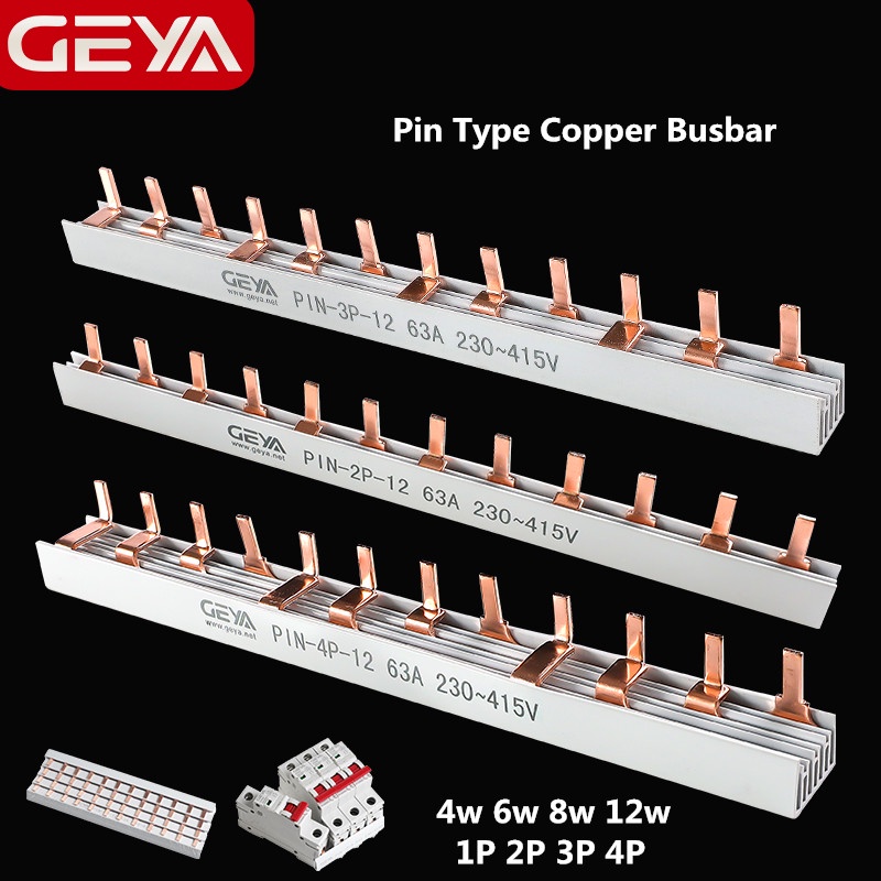 Geya สีแดงทองแดง Busbar สําหรับกล่องกระจาย Circuit breaker PIN TYPE MCB Connector Busbar การเชื่อมต่อ FORK TYPE Busbar ราคา ถูกที่สุด ดีลบีเคเค แกลเลอรีภาพที่ 7