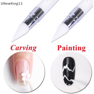 Unewking ปากกาซิลิโคน ปลายคู่ สําหรับตกแต่งเล็บ DIY 1 ชิ้น