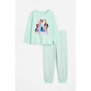 H&amp;M ชุดนอนผ้ายืด Girl Jersey pyjamas 0513489_2