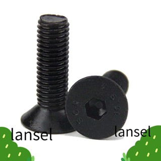 LANSEL สกรูหัวจม ซ็อกเก็ตหกเหลี่ยม เหล็กคาร์บอน 1/4-20 X 3/4 นิ้ว เกรด 10.9 ทนทาน สําหรับแผ่นโลหะ 26 ชิ้น