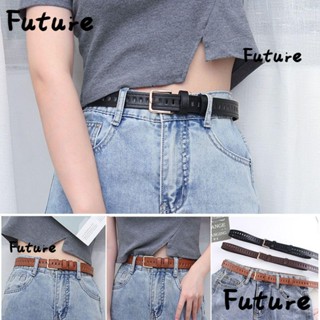 FUTURE Fashion Waistband PU Leather Female Belt Strap Waist Belt Pants Jean Women Ladies Buckle Adjustable Dress Belt/Multicolor