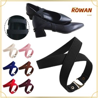 ROWANS 1 คู่ เชือกผูกรองเท้า ขายส่ง หัวเข็มขัดนิรภัย ป้องกันการสูญหาย สายรัดรองเท้า ยืดหยุ่นสูง