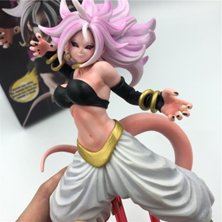 Majin Buu Android 21 ฟิกเกอร์ Dragon Ball Z Girl No.21 ฟิกเกอร์ PVC อนิเมะ Buu DBZ Goku Vegeta Super Saiyan Fighting โมเดลของเล่น 22 ซม.