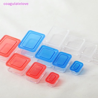 Coagulatelove กล่องเบนโตะใส ทรงสี่เหลี่ยมผืนผ้า สําหรับใส่ขนมขบเคี้ยว ผลไม้ 4 ชิ้น ต่อชุด [ขายดี]