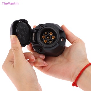 Thevantin ซ็อกเก็ตเชื่อมต่อพ่วงไฟฟ้า พลาสติก 12V 7 Pin พร้อมแหวนยาง ทนทาน