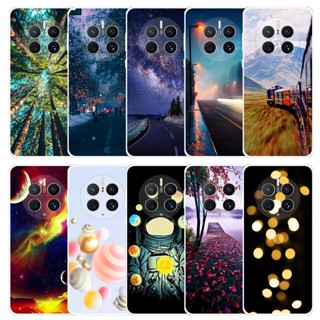 สําหรับ Huawei Mate 50 Pro เคส เพ้นท์ลาย ซิลิโคนนิ่ม TPU เคส