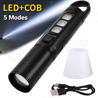 ไฟฉาย LED COB / IPX5 ไฟฉายมือถือ กันน้ํา / ไฟฉาย SOS แสงสีแดง / ไฟฉายตั้งแคมป์กลางแจ้ง / ไฟฉาย SD-X33 ไฟฉายแรงสูง