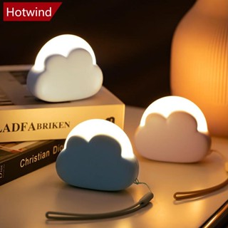 Hotwind โคมไฟกลางคืน LED รูปก้อนเมฆ 1200mAh ชาร์จ USB สําหรับตกแต่งบ้าน ห้องนอนเด็ก D9L9