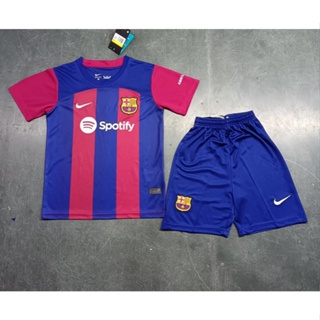 เสื้อกีฬาแขนสั้น ลายทีมชาติฟุตบอล Barcelona 2324 ชุดเหย้า คุณภาพสูง