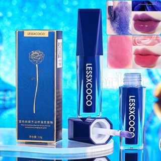 Lessxcoco ลิปสติก ลิปกลอส เนื้อแมตต์กํามะหยี่ กันน้ํา ติดทนนาน สําหรับผู้หญิง