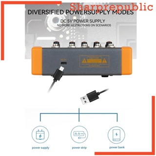 [Sharprepublic] เครื่องผสมเสียงสเตอริโอ DC 5V เสียงรบกวนต่ํา 8 สเตอริโอ สําหรับคลับขนาดเล็ก บันทึกสตูดิโอ