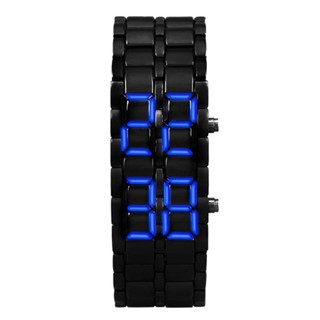 Ship tomorrow Men Women Volcanic Lava Style Iron Fashion Bracelet Digital LED Wrist Watch