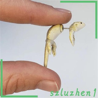 [Szluzhen1] ต่างหูสตั๊ดเรซิ่น รูปคริสต์มาส 3D ขนาดเล็ก แฮนด์เมด แฟชั่น สําหรับงานหมั้น วันคริสต์มาส