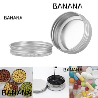 Banana1 ขวดอลูมิเนียมเปล่า ขนาดเล็ก สีเงิน สําหรับใส่ของ