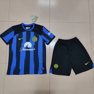 เสื้อกีฬาแขนสั้น ลายทีมชาติฟุตบอล Jersey 23-24 Inter Home Kit Jersey S-XXL ชุดเหย้า แห้งเร็ว AAA สําหรับผู้ชาย