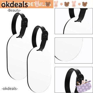 Okdeals ป้ายแท็กเปล่า แบบสองด้าน สําหรับห้อยกระเป๋าเดินทาง