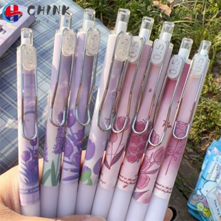 Chink ปากกาเจล ลายการ์ตูนดอกทิวลิป พร้อมคลิปหนีบ 4 ชิ้น ต่อชุด