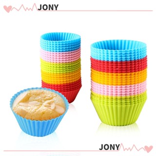 Jy1 แม่พิมพ์คัพเค้ก มัฟฟิน ทรงกลม สีแคนดี้ DIY