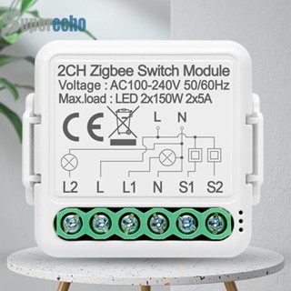 Zigbee โมดูลสวิตช์ไฟทํางานร่วมกับ Alexa Google Home Smart Life Switch Module [superecho.th]