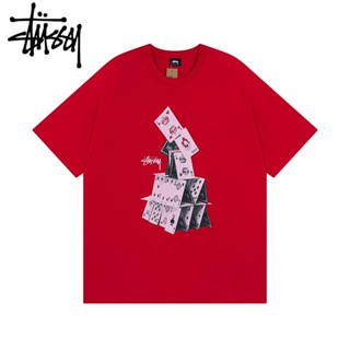 [พร้อมส่ง] Stussy100% เสื้อยืดลําลอง แขนสั้น ทรงหลวม พิมพ์ลายโลโก้ ใส่สบาย สําหรับผู้ชาย และผู้หญิง