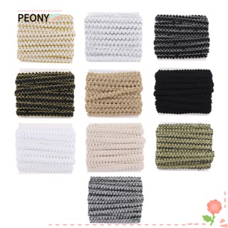 Peonypavilion ผ้าลูกไม้ สีทอง สีเงิน 5 เมตร ต่อล็อต สําหรับตกแต่งเสื้อผ้า DIY