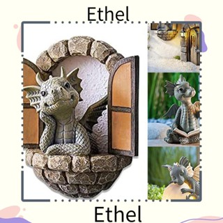 Ethel1 ประติมากรรมไดโนเสาร์ มังกรน่ารัก สําหรับตกแต่งสวน หน้าต่าง ปีนเขา