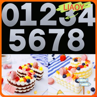 Liaoy แม่พิมพ์ลายฉลุ รูปตัวเลข 0-8 สําหรับตกแต่งเค้ก คุกกี้ DIY