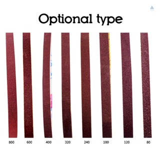 Tmt สายพานกระดาษทรายขัด 80-800 ช่อง ขนาด 330*10 มม. แบบเปลี่ยน สําหรับเครื่องเจียรมุม 10 ชิ้น