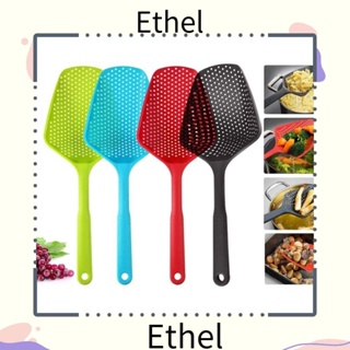 Ethel1 พลั่วตักน้ําแข็ง กระชอนกรองน้ํา พลาสติก 8 สี สร้างสรรค์ อุปกรณ์เสริมห้องครัว 2 ชิ้น